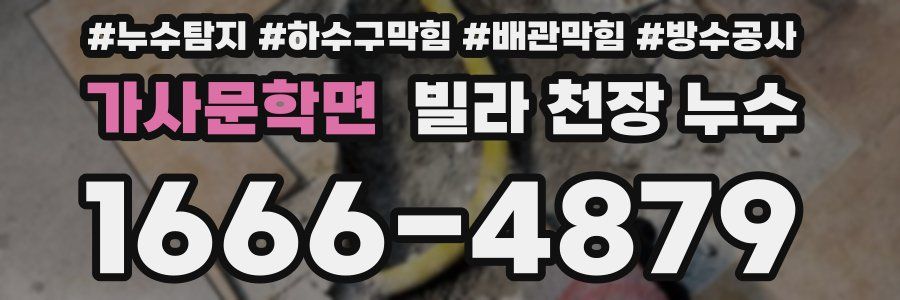 가사문학면 빌라 천장 누수