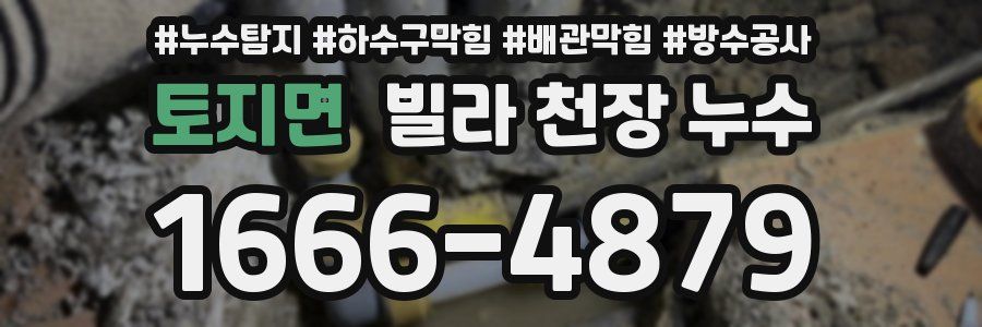 토지면 빌라 천장 누수