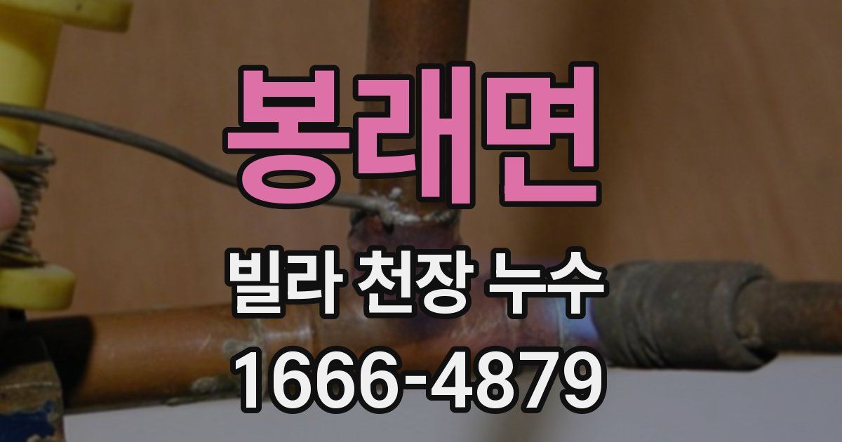 봉래면 빌라 천장 누수