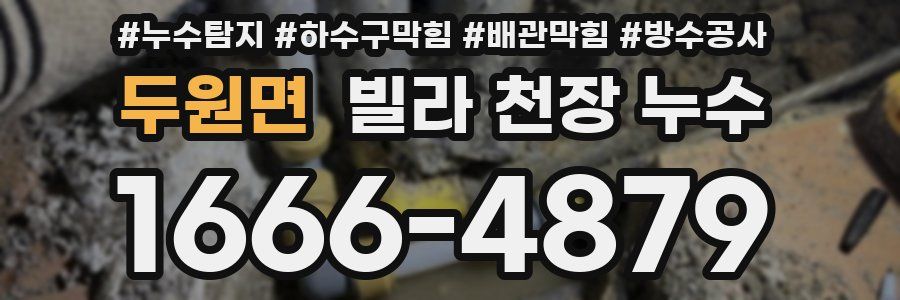 두원면 빌라 천장 누수