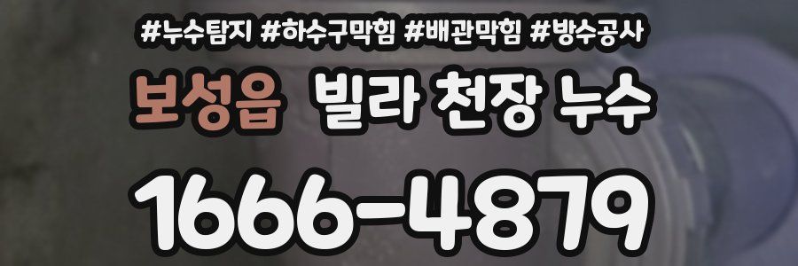 보성읍 빌라 천장 누수
