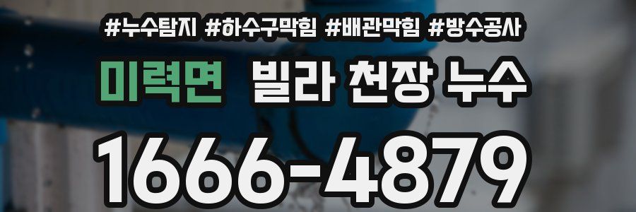 미력면 빌라 천장 누수