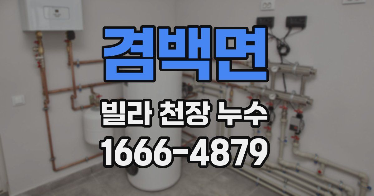 겸백면 빌라 천장 누수