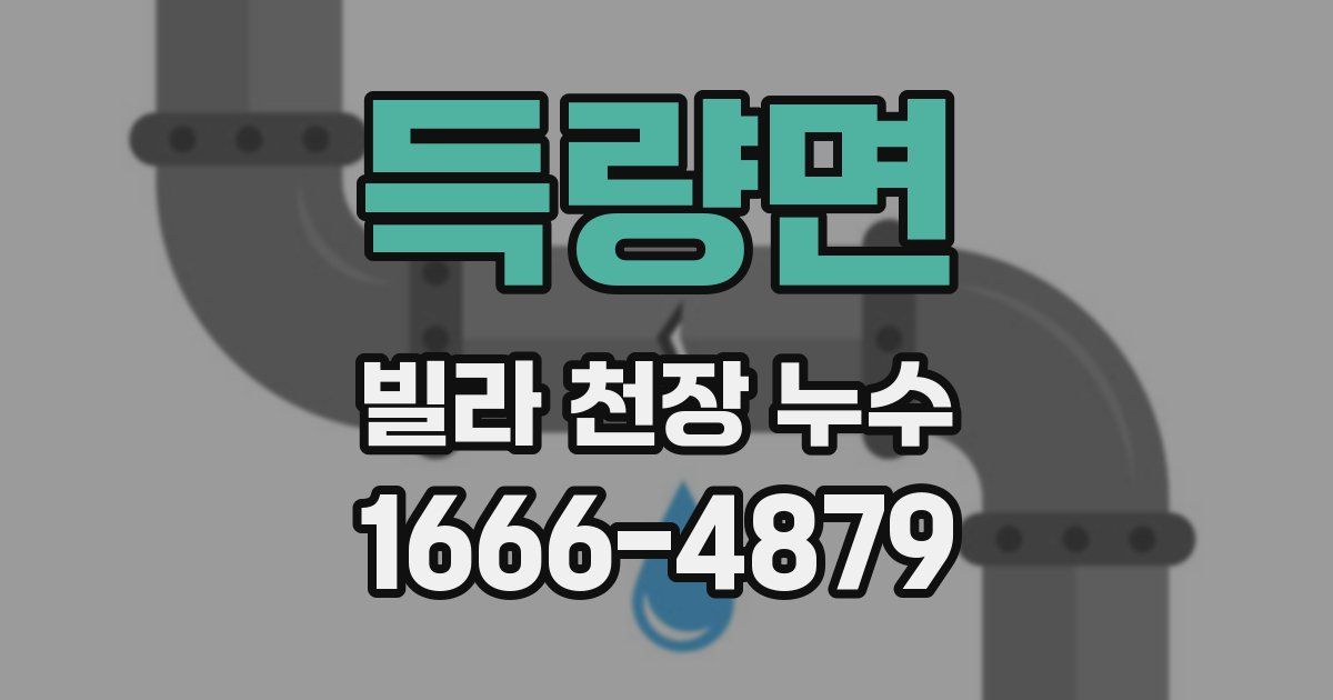 득량면 빌라 천장 누수