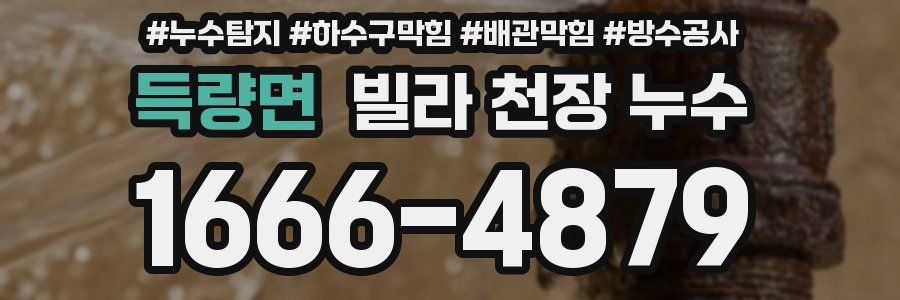 득량면 빌라 천장 누수
