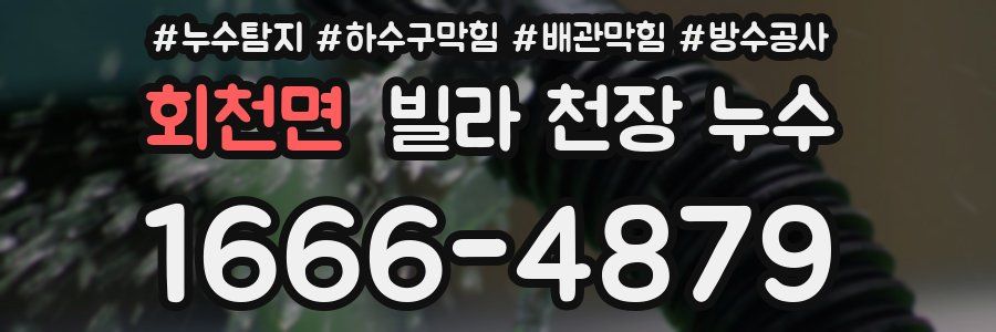 회천면 빌라 천장 누수