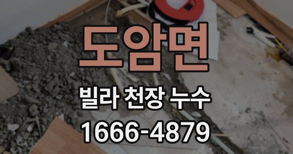 도암면 빌라 천장 누수