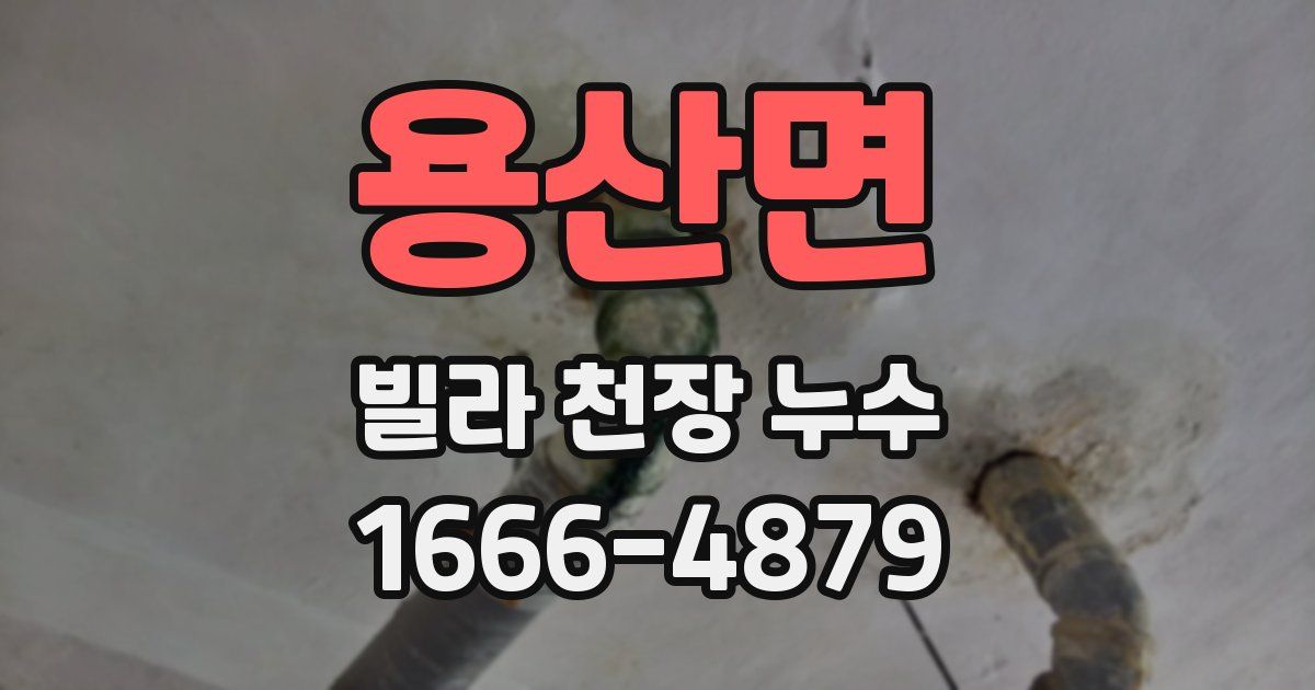 용산면 빌라 천장 누수