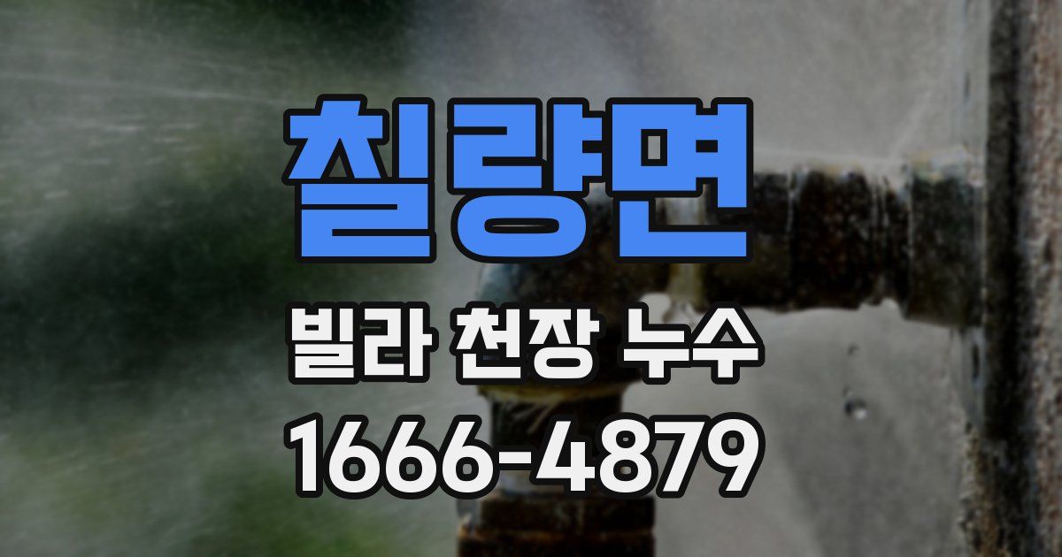 칠량면 빌라 천장 누수