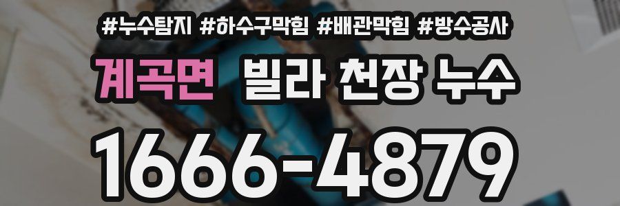 계곡면 빌라 천장 누수