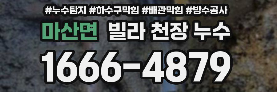 마산면 빌라 천장 누수