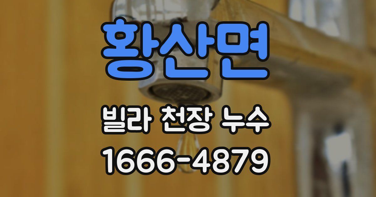 황산면 빌라 천장 누수