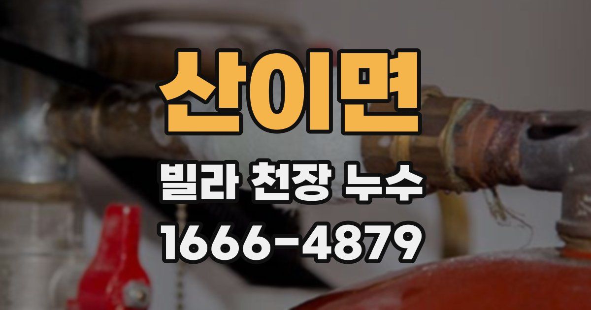 산이면 빌라 천장 누수