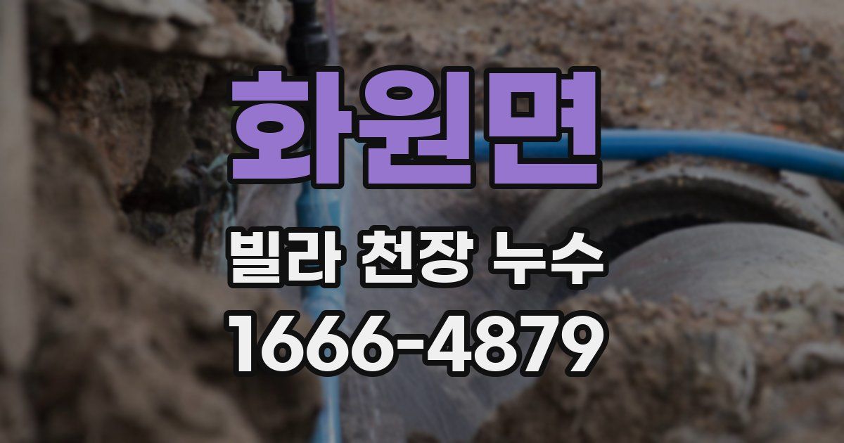 화원면 빌라 천장 누수