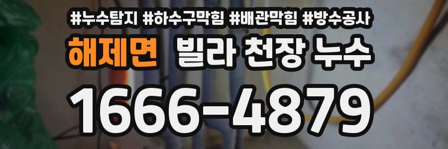 해제면 빌라 천장 누수