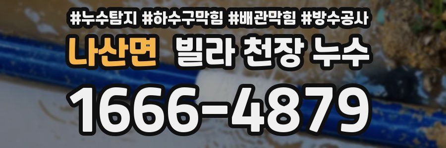 나산면 빌라 천장 누수