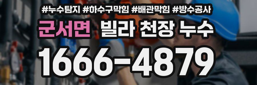 군서면 빌라 천장 누수