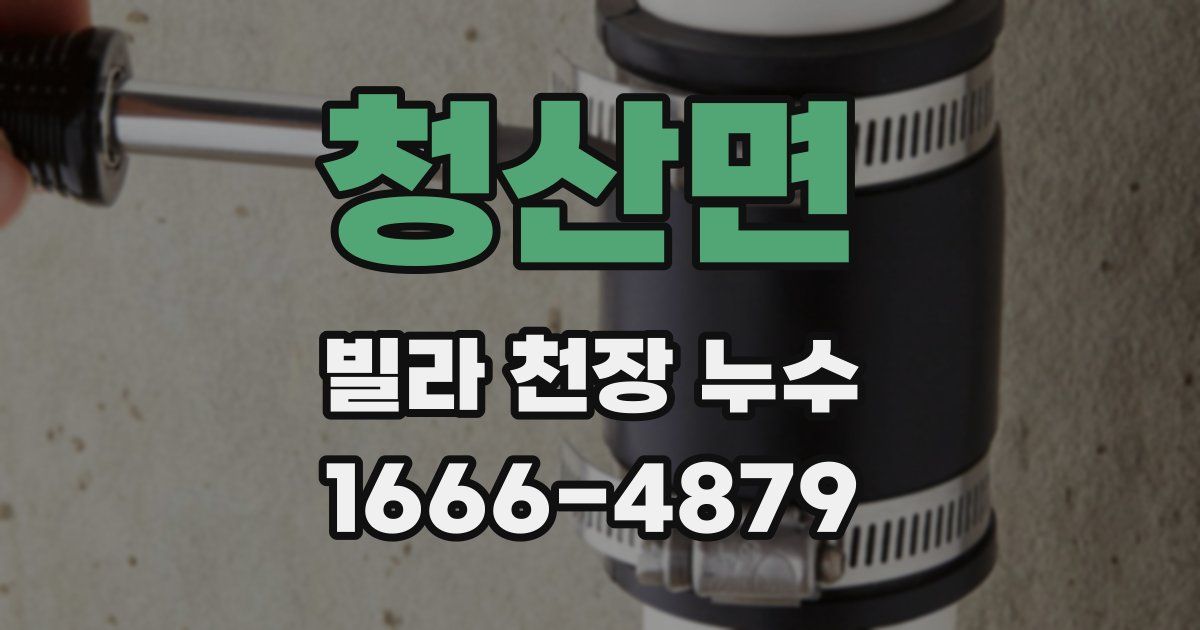 청산면 빌라 천장 누수