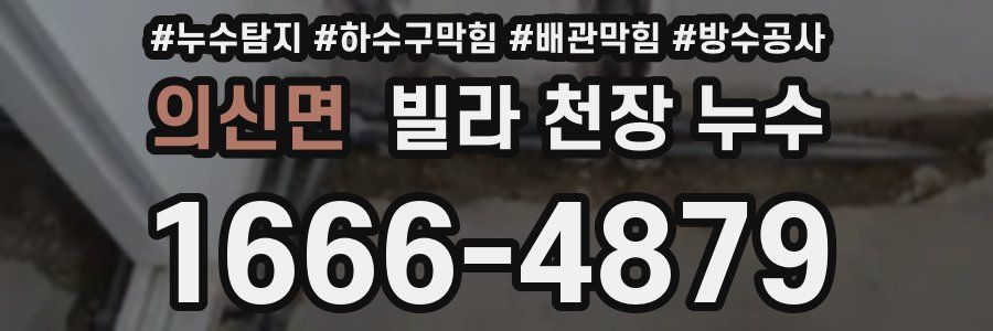 의신면 빌라 천장 누수