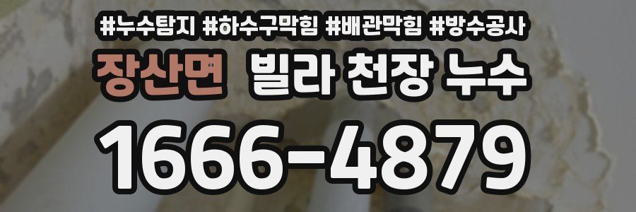 장산면 빌라 천장 누수