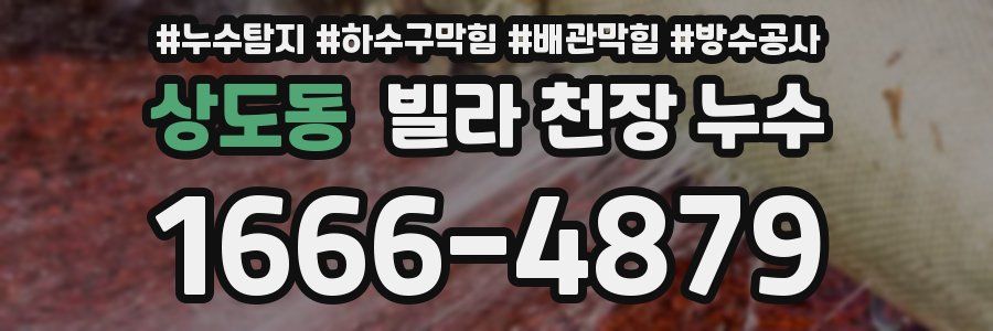 상도동 빌라 천장 누수