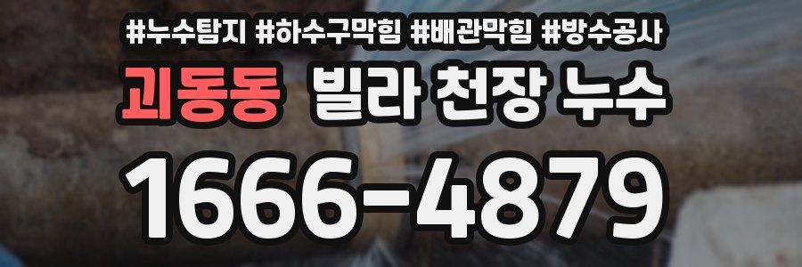 괴동동 빌라 천장 누수