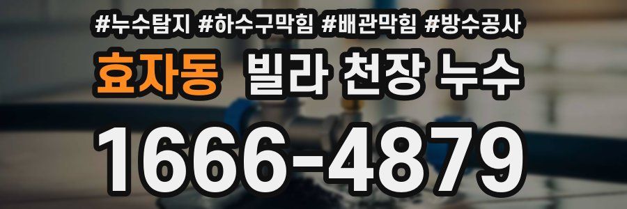 효자동 빌라 천장 누수