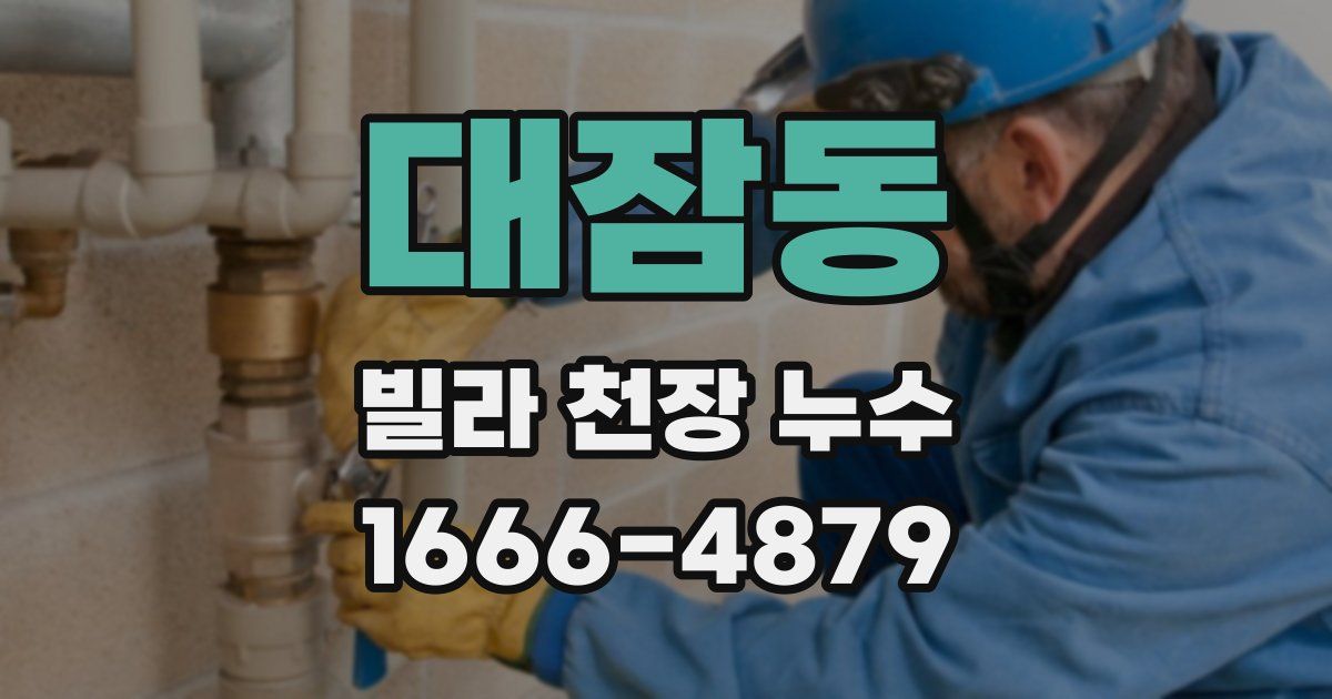 대잠동 빌라 천장 누수