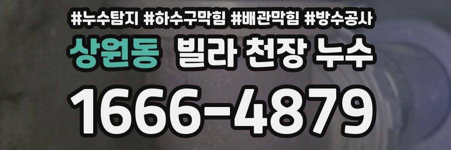 상원동 빌라 천장 누수