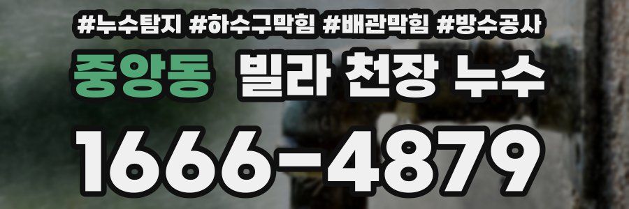 중앙동 빌라 천장 누수