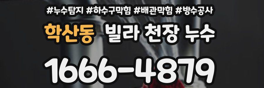 학산동 빌라 천장 누수