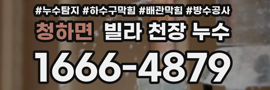 청하면 빌라 천장 누수