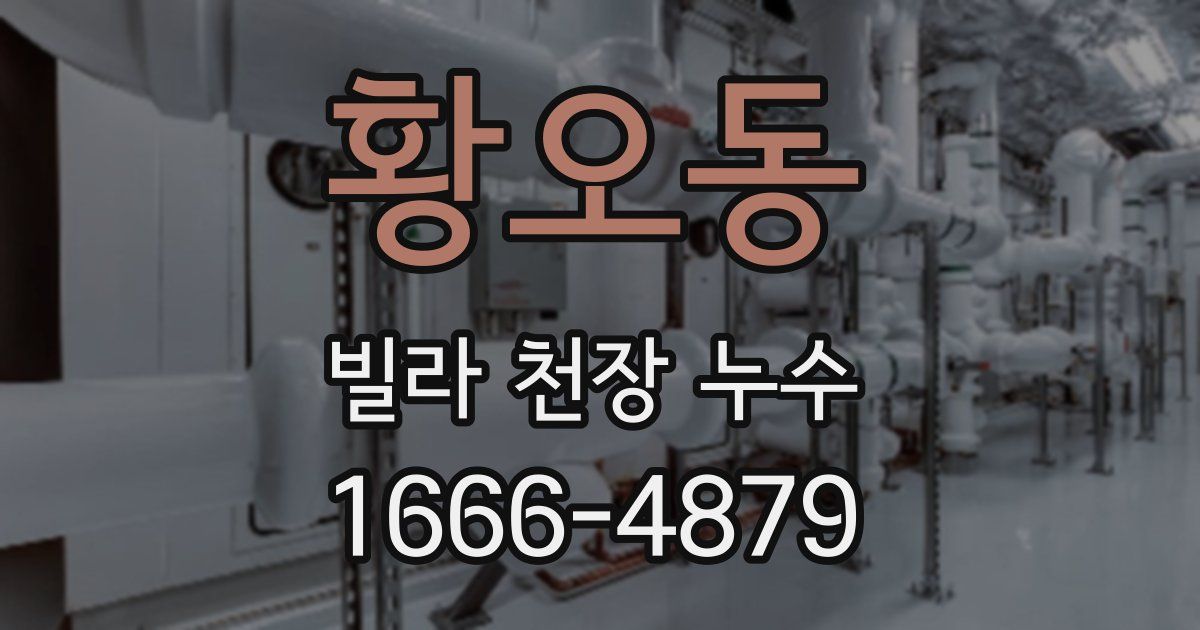황오동 빌라 천장 누수