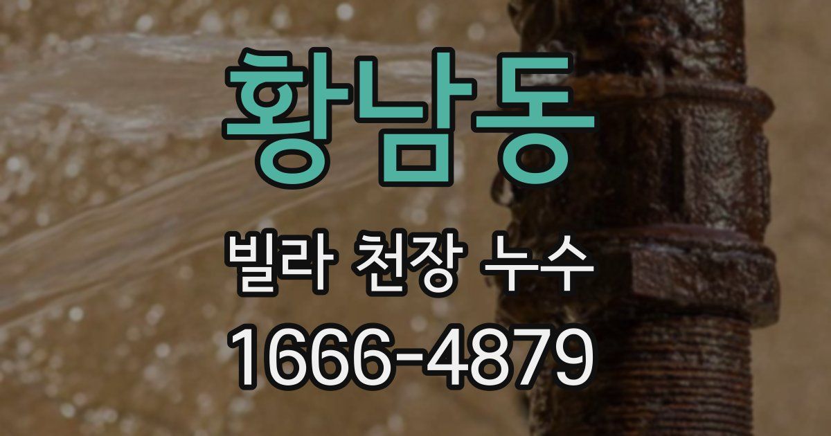 황남동 빌라 천장 누수