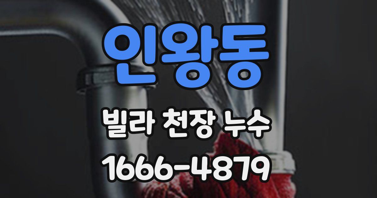 인왕동 빌라 천장 누수