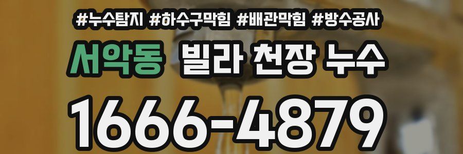 서악동 빌라 천장 누수