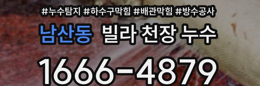 남산동 빌라 천장 누수