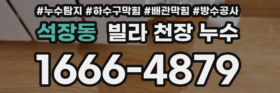 석장동 빌라 천장 누수