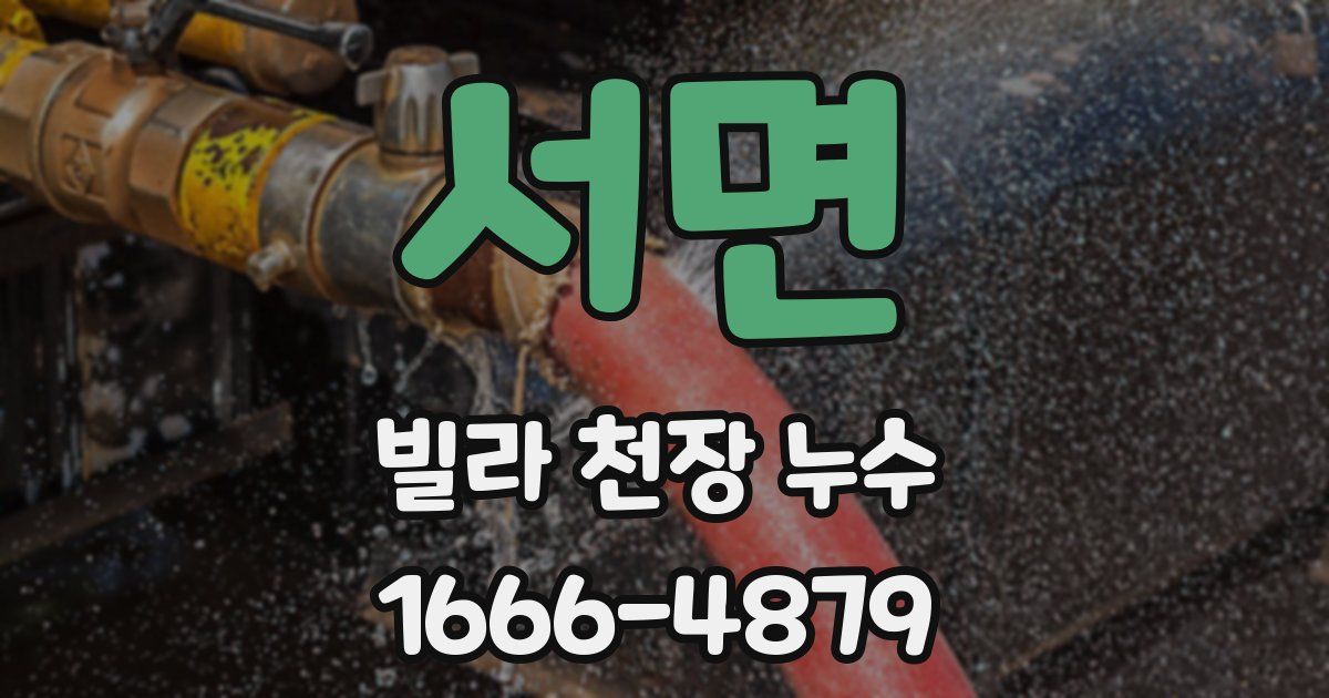 서면 빌라 천장 누수
