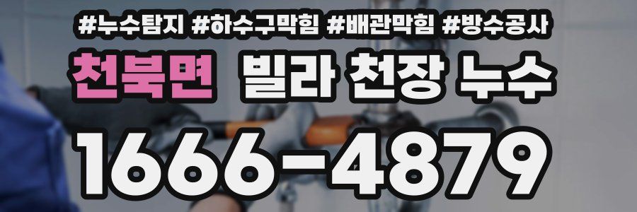 천북면 빌라 천장 누수