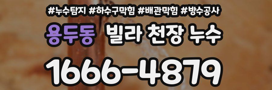 용두동 빌라 천장 누수