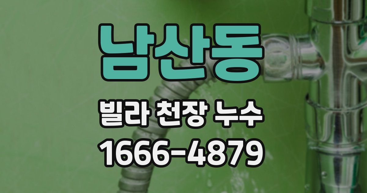 남산동 빌라 천장 누수