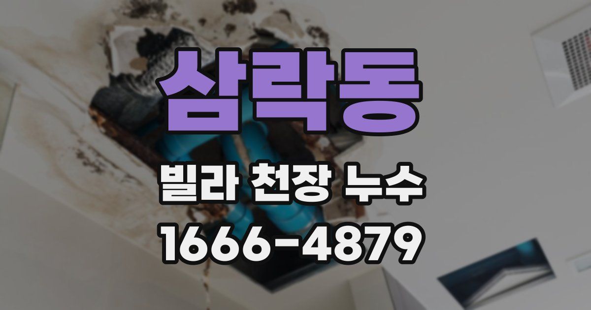 삼락동 빌라 천장 누수
