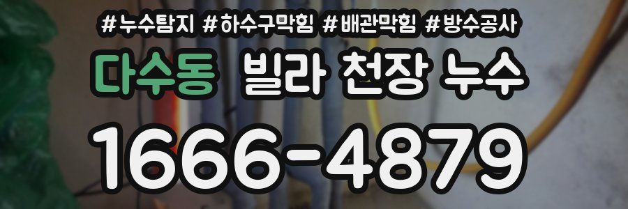 다수동 빌라 천장 누수