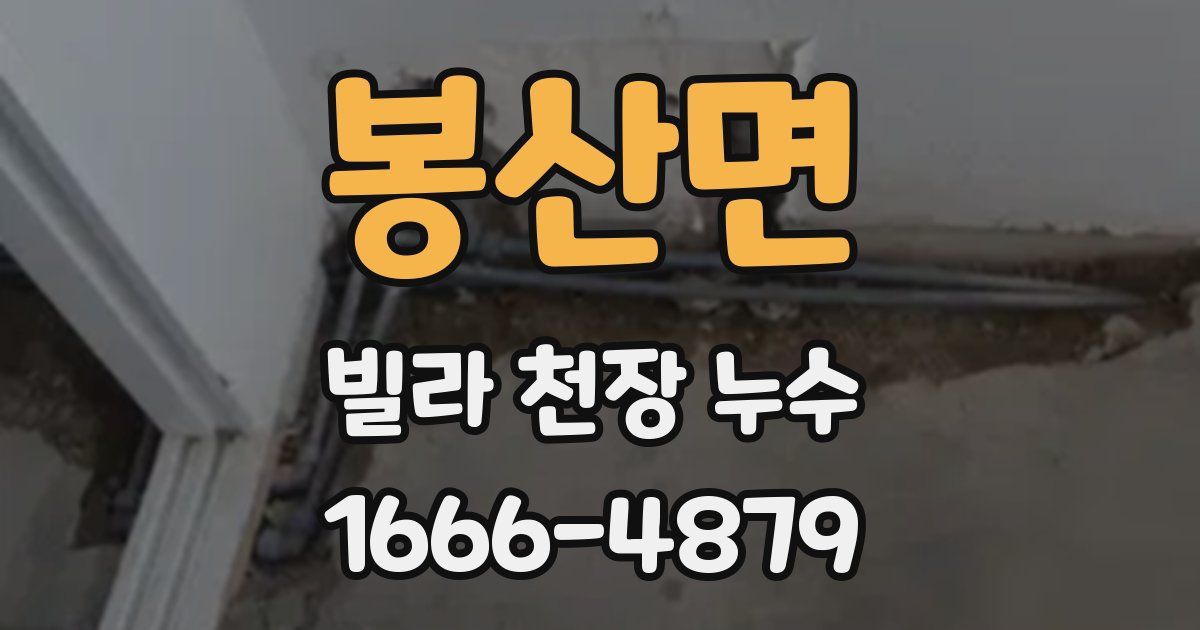 봉산면 빌라 천장 누수