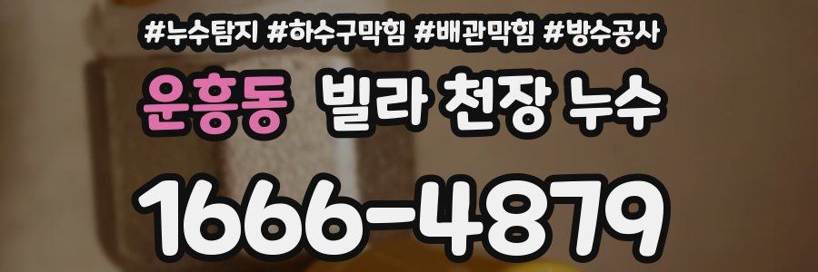 운흥동 빌라 천장 누수
