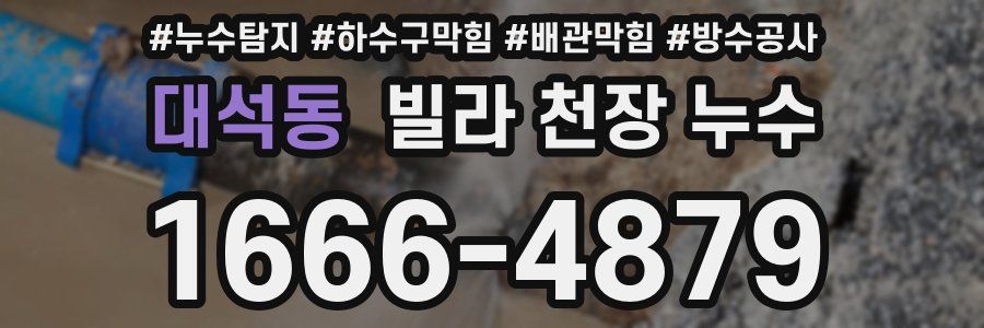 대석동 빌라 천장 누수