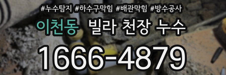 이천동 빌라 천장 누수