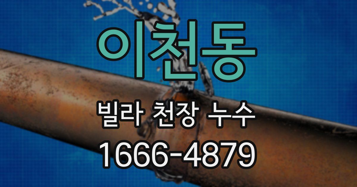 이천동 빌라 천장 누수