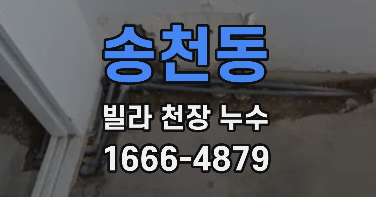 송천동 빌라 천장 누수